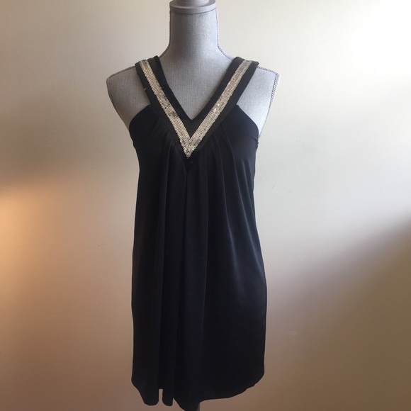 Black Dress with sequins details SZ SMALL - Picture 3 of 5